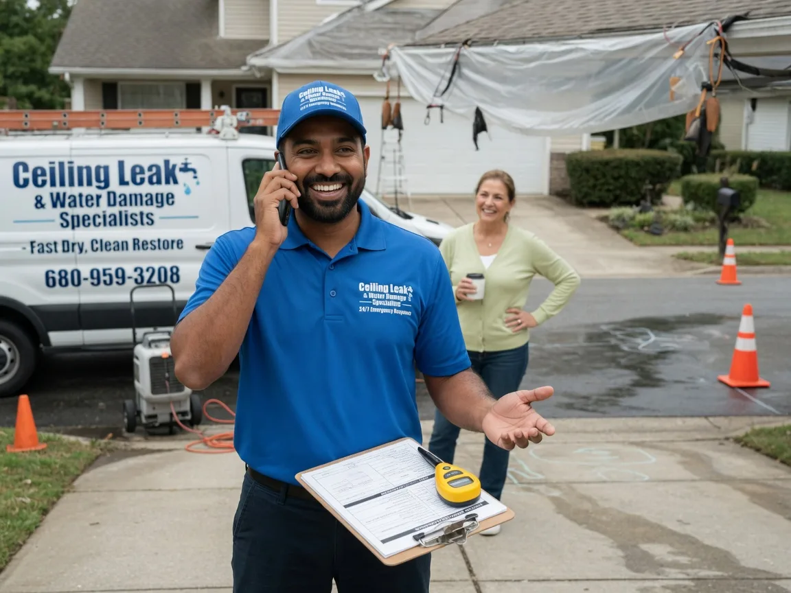 Ceiling Leak Cleanup Anita, IA FAQs